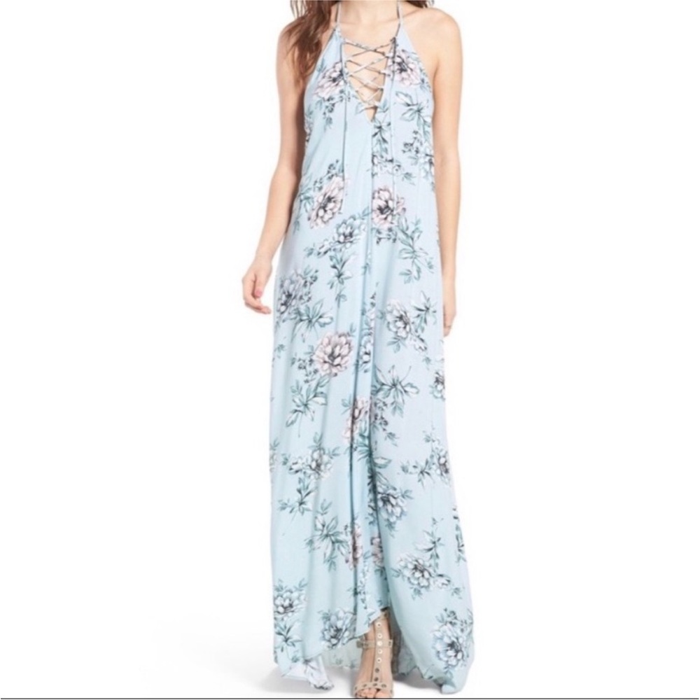 Show Me Your Mu Mu Lace Up Halter Long Maxi Sun Dress. size XS - Picture 2 of 9